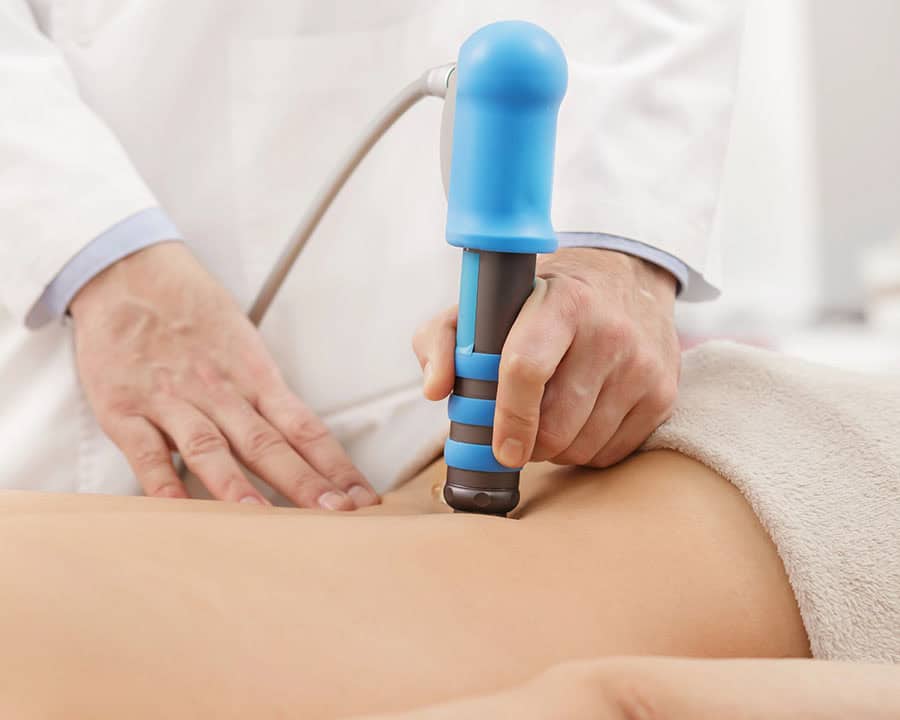 Shockwave Therapy for lower back with shock waves.